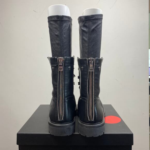 $1090 RTA Calf Leather Hybrid Combat Boots Men\'s 12 main image 8